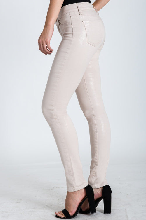 Slither Nude Clear Snake Coating Skinny Jeans