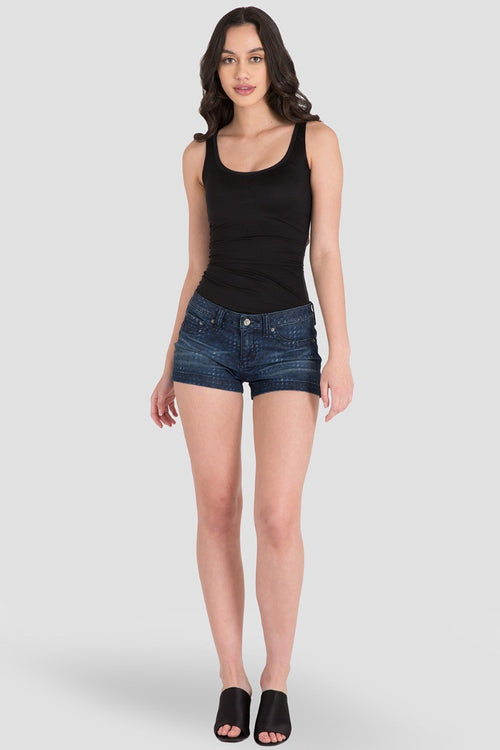 Bowtie Printed Fast Blast Denim Shorts
