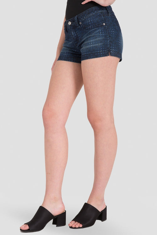 Bowtie Printed Fast Blast Denim Shorts