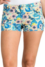 Tropicana Rinse Hawaiian Printed Denim Shorts