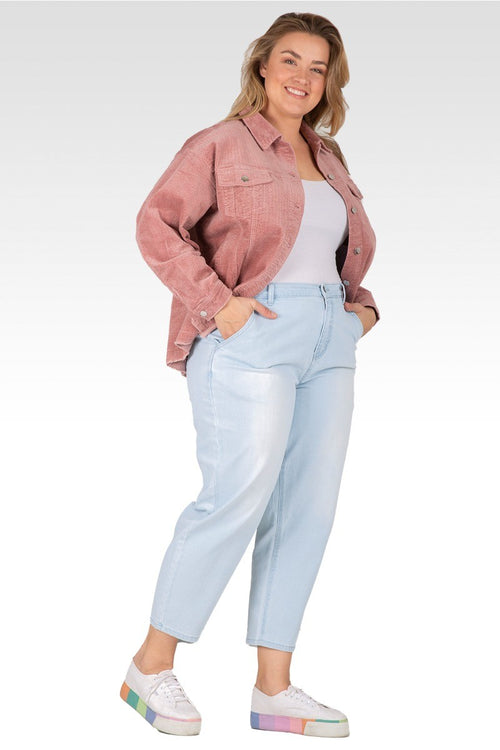 Harlow Plus Size High Rise Easy Fit Cropped Jeans