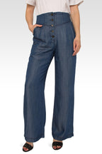 Ivy High Rise Dark Indigo Wide Leg Tencel Pants