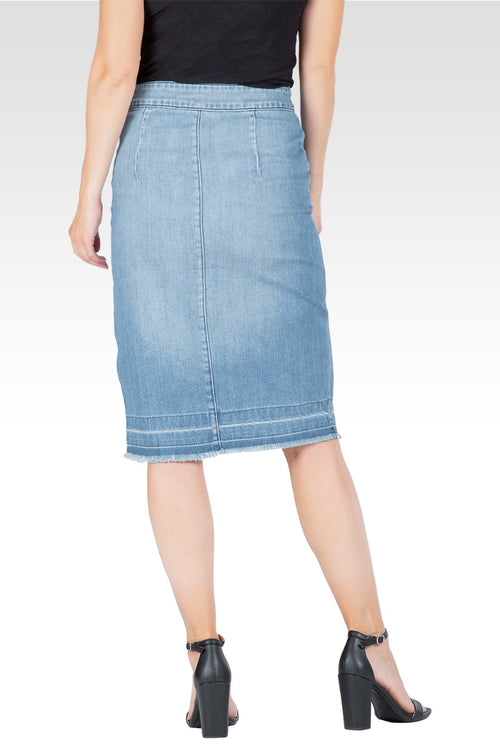 Alanis Women's Raw Edge Slit Skirt