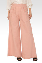Cici High Rise Wide Leg Linen Peach Lounge Pants