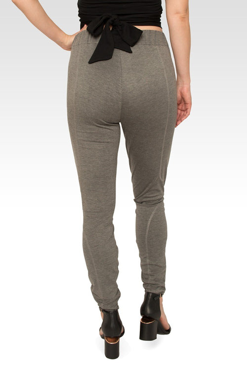 Ria High Rise Ponte Knit Premium Dark Grey Legging