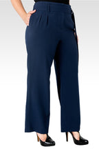 Plus Size Standards & Practices Franchesca D-Ring Belt Straight Leg Paper Bag Waist Pants