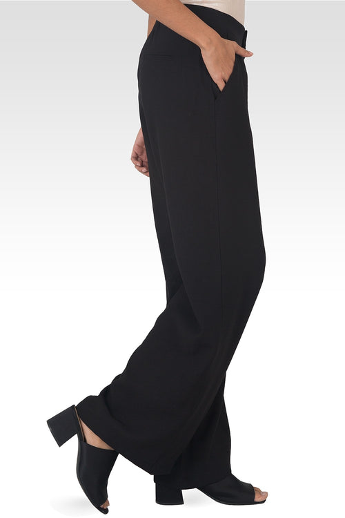 Marnie Black High Waist Wide Leg Pants-4