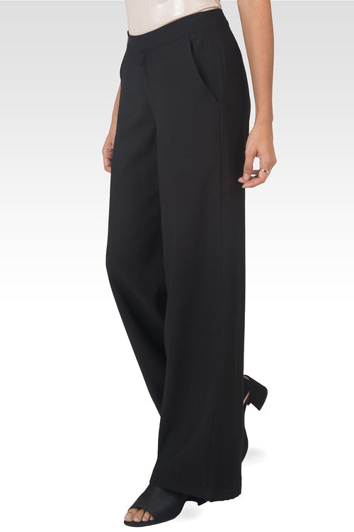 Marnie Black High Waist Wide Leg Pants-3