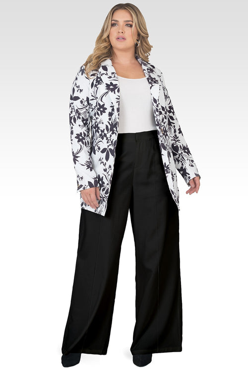 Plus Size Marnie Black High Waist Wide Leg Pants-3