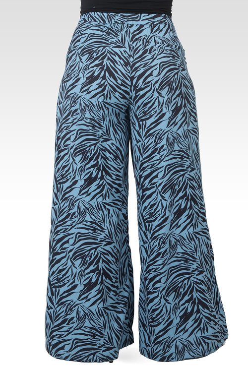 Plus Size Marnie Zebra Print High Waist Wide Leg Pants-2