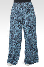 Plus Size Marnie Zebra Print High Waist Wide Leg Pants-1
