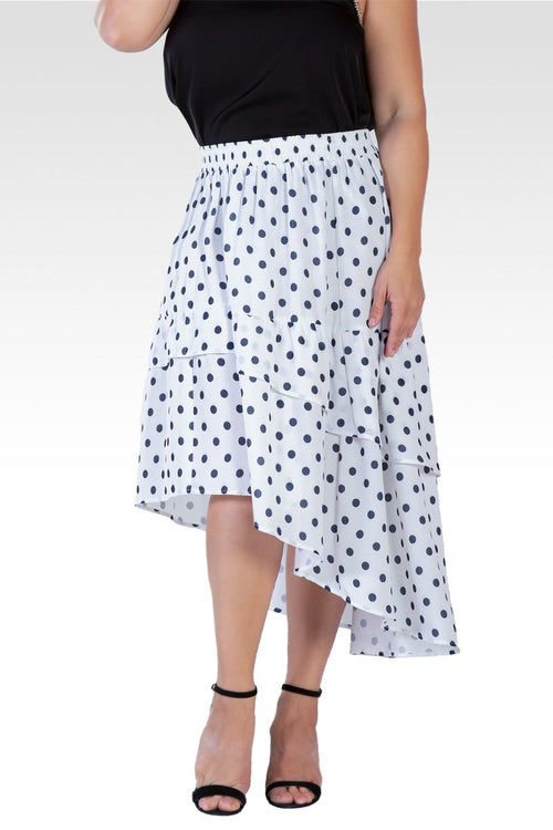 Godiva Womens Plus Size Asymmetrical Skirt