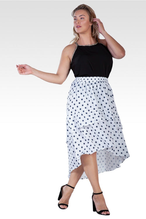 Godiva Womens Plus Size Asymmetrical Skirt
