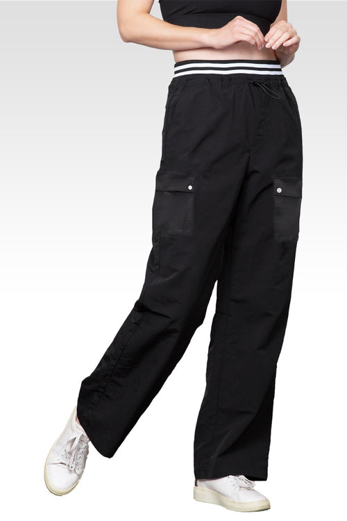 Pull-On Wide Leg Cargo Trousers