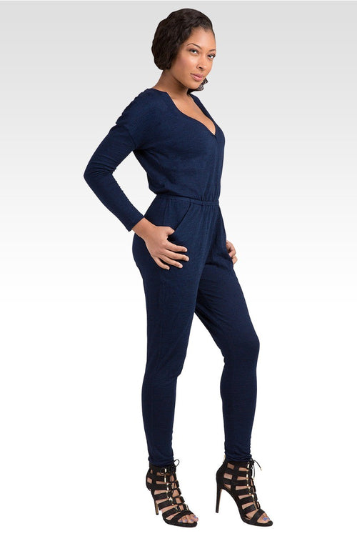 Lucy Long-Sleeved Tencel Denim Jumpsuit