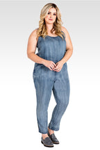 Precious Plus Size Tapered Leg Tencel Denim Jumpsuit