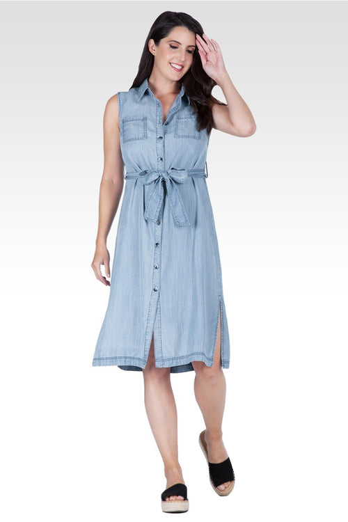 Katana Women's Tencel Side Slit Midi Dress