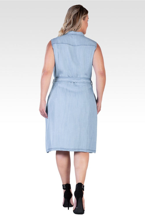 Katana Women's Plus Size Tencel Side Slit Midi Dress