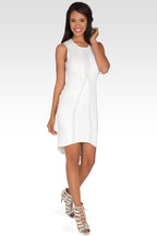 Women's White Sleeveless Midi Dress