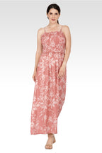 Layla Women's Spaghetti Strap Smocked Bodice Maxi Dress