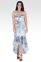 Samara Women's Floral Print High-Low Ruffle Hem Maxi Dress