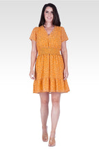 Zaria Women's Floral Print Short Sleeve Mini Dress