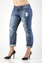 Women Plus Destroyed Boyfriend Jeans