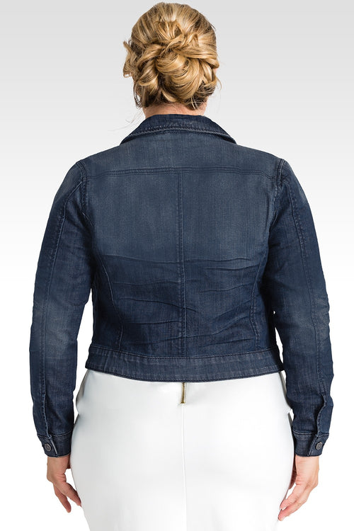 Standards & Practices Contemporary Fashion Plus Size Women Denim Jacket