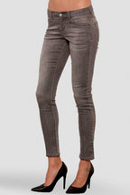Women Charcoal Mid Rise Denim