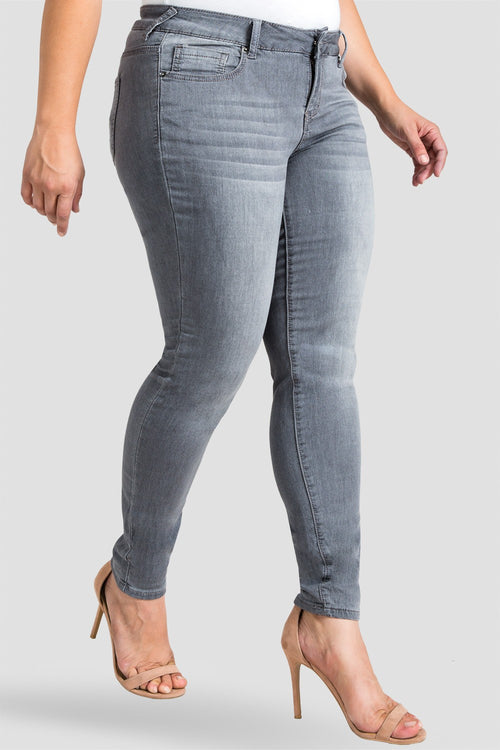 Standards & Practices Plus Size Grey Skinny Jeans