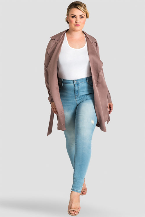 Plus Size Women Distressed Denim Jeans