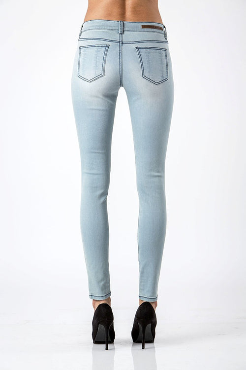 Women Denim Light Washed Skinny Jeans
