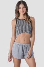 Women Crossover Soft Knit Crop Top