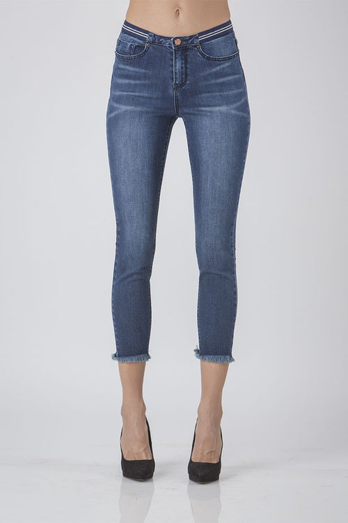 Women High Rise Cropped Jeans