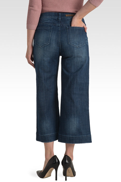 Aline Stretch Woven Eastside Midrise Cropped Jeans W Pork Chop Pockets