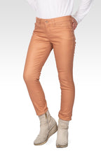 Zuri Women's Low Rise Pumpkin Shine Skinny Jeans