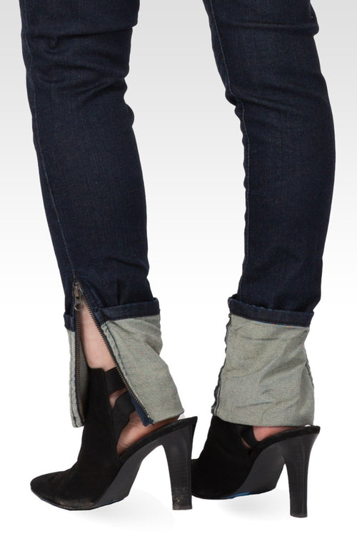 Alana Women's Zip Hem Low Rise Skinny Jeans