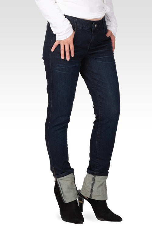 Alana Women's Zip Hem Low Rise Skinny Jeans