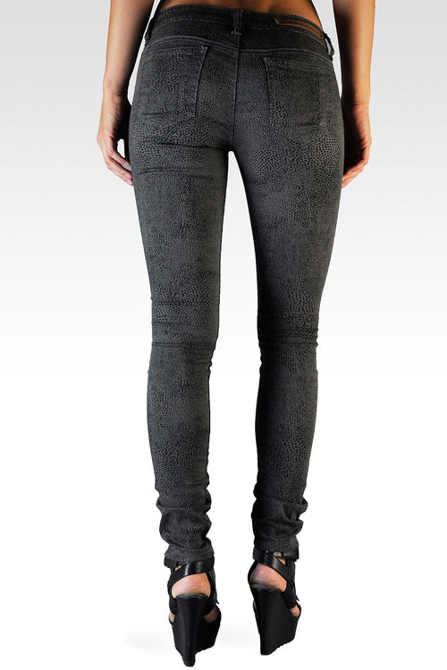 Snake Sjin Print Stretch Twill Premium Jeans-2