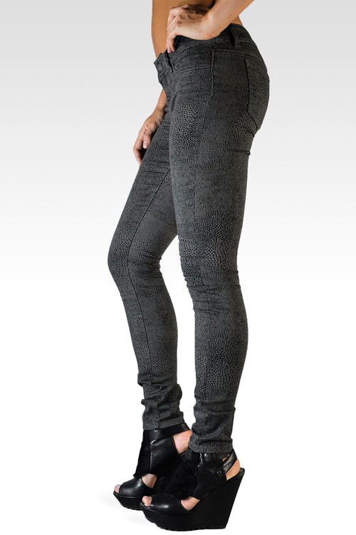 Snake Sjin Print Stretch Twill Premium Jeans-1