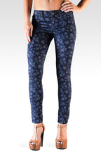 Rose Floral Print Premium Stretch Denim Jeans-1