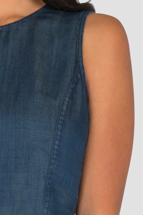 Standards & Practices Women's Sleeveless Tencel Denim Skimmer Shirt