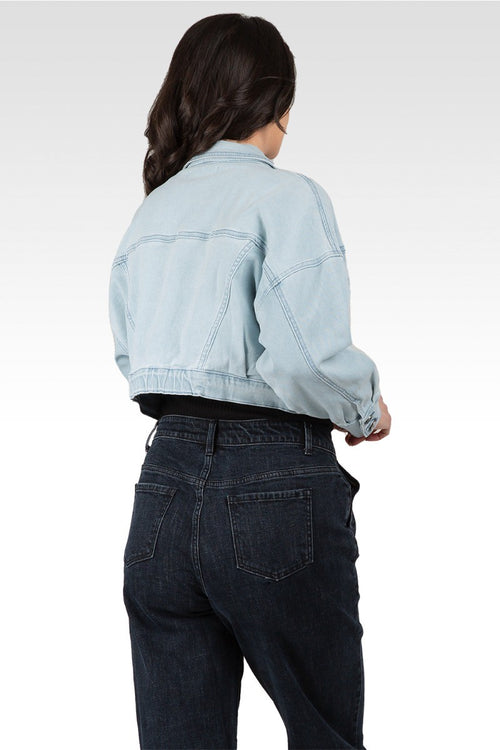 Phoenix Easy Fit Denim Cropped Trucker Jacket