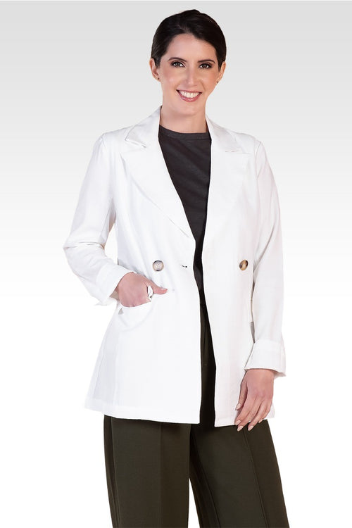 Midge Off-White Wrap Blazer