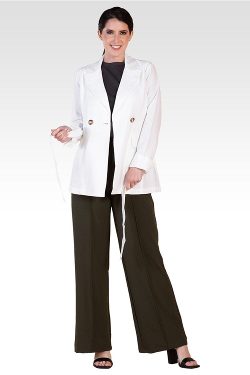 Midge Off-White Wrap Blazer