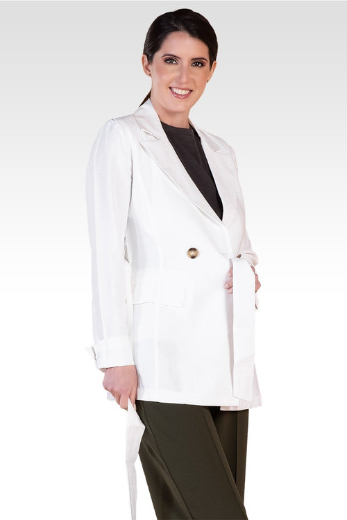 Midge Off-White Wrap Blazer