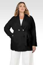 Plus Size Midge Black Wrap Blazer-1