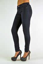 Women Indigo Whisker Denim Skinny Jeans