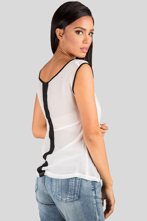 Women Black Beaded Silk Blouse