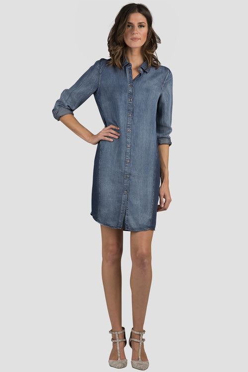 Standards & Practices Women's Chambray Denim Shirt Dress
